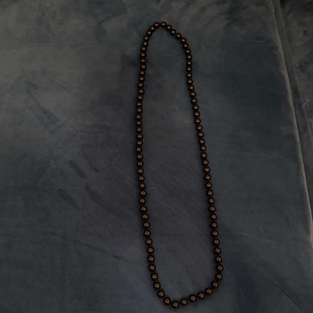 Elegant Black Onyx Beaded Necklace